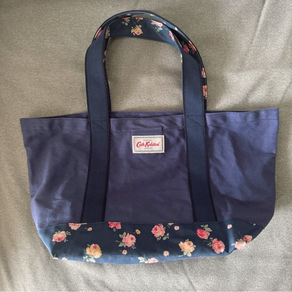 Cath Kidston Navy Blue Floral Bag